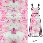 Baby Pink cloud Texture Printed Clothing Material